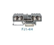 281-652 Проходная клемма серии FJ1 4 кв мм., 4 конт, син.