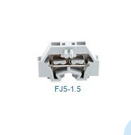 FJ5-1.5/PE, Модульная клемма 1,5 мм2, 2-конт., жел-зеленый