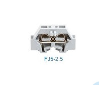 FJ5-2.5/O, 2-пров. модульная клемма, до 2,5 мм2, оранжевая