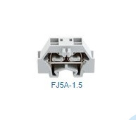 FJ5A-1.5/G, Модульная клемма 1,5 мм2, 4-конт., серый