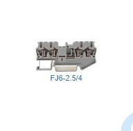 Проходная клемма серии FJ6 4-к, 2.5мм2 800V/28A, син.