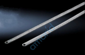 Заземляющий плоский провод с запресованными наконечниками, сечение 10 мм^2, длина 200 мм, неизолиров