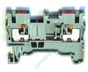 Клемма проходная, 2.5мм2, 2 конт., сер.