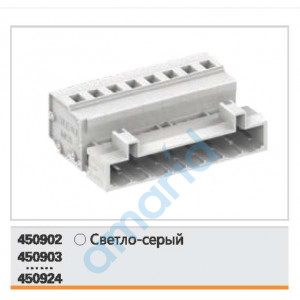 3-полюс. вилка, шаг 5 мм, светло-серый, Supu, 450903/100