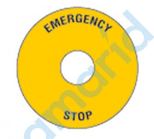 Пластиковый Диск Для Грибовидных Кнопок Emergency-Stop, Ø 60мм