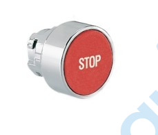 Толкатель кнопок метал., Красный "Stop"