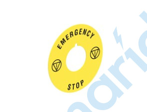 60мм Желтый Пластиковый Диск Emergency-Stop