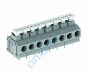 Клемма PCB, 5 контактов, шаг 5.0/5.08мм, сер., Supu, 235205