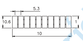 Маркировка клемм серии TU шириной 5.2 мм с нумерация 151...160, Supu, 305801/151...160