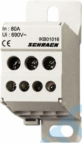 Клеммный блок, 1полюсный, 80А
