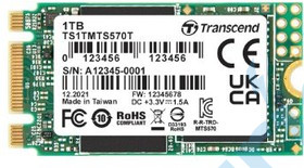 TS256GMTS570T (256GB, M.2 2242 SSD, SATA3 B+M Key, 3D TLC BiCS5, PE: 3K, 30u”)