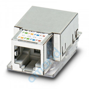 Гнездовая вставка для RJ45, конструкция: RJ45, cтепень защиты: IP20, 8, CAT5 (МЭК 11801:2002), Медный сплав, Подключение IDC, пров, Phoenix Contact, 1652936