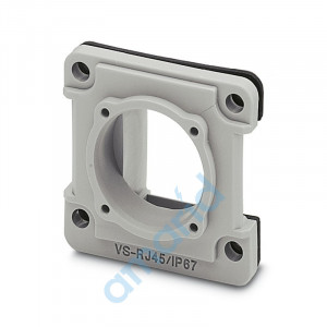 Монтажная рама RJ45, IP67, для модульных гнездовых вставок (Keystone), для прямоугольных монтажных вырезов, с уплотнением, без кре, Phoenix Contact, 1689080