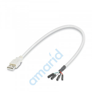 1405552, Phoenix Contact, USB-кабель (VS-04-C-SDA/PH/0,3), тип разъема: A, отдельные вилочные части, длина: 0,3 м