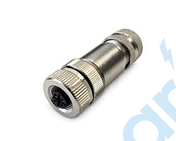 (СЦМ120001-04A) Разъем М12, 4A, гнездовой, прямой, PG7, STEZ, 185200003