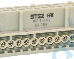 (HDC-E-24FS) Вставка гнездовая, встроенный гнездовой контакт, винт., 0,14..4, 0 мм2, конт: 24, 500 В, STEZ, 187150227