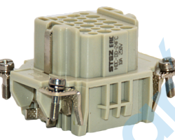 (HDC-DD-24FC) Вставка гнездовая, для обжимного гнездового контакта КГ-1.6, конт: 24, до 10 А, 250 В, STEZ, 187150236