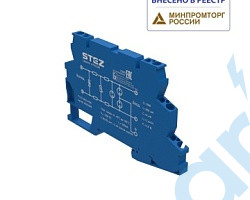 (TT-ST-EX(I)-24DC) УЗИП для сигнальных цепей, Exi, 24 В DC, 200 мА, 1 кА, STEZ, 40101004