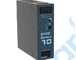(ВЕКТОР-А-БП-1AC/24DC/10) Источник питания ВЕКТОР с регулированием в первичной цепи, для установки на несущую рейку, вход: 1-фазный 230В AC/DC, выход: 24В DC/10А, STEZ, 50100003