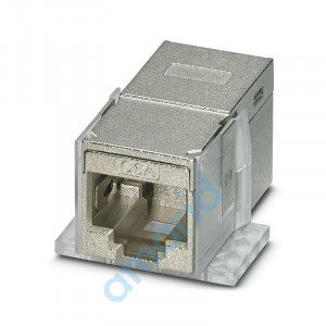 Кабельный разъем RJ45, cтепень защиты: IP20, полюсов: 8, 10 Гбит/с, CAT6A, Цинк. литье под давлением, 2x RJ45, Исполнение Freenet , Phoenix Contact, 1086111
