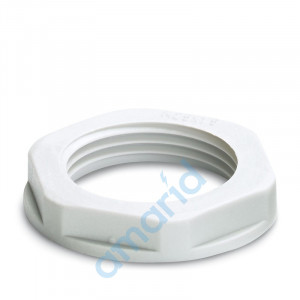 Контргайка, PA 6 GF 30, для резьбы M25 x 1, 5, светло-серый, RAL 7035, Phoenix Contact, 1417661