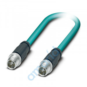 Сетевой кабель, Ethernet CAT6A (10 Гбит/с), 8-конт., Штекеры прямое M12 SPEEDCON / IP65, кодирование: X, к Штекеры прямое M12 SPEE, Phoenix Contact, 1440465