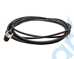 (СЦМ12L-04A1PMFH-03 L=3000) Кабельная сборка, для датчиков и исп. устройств, поливинилхлорид, неэкранированный, длина 3 метра, подключение 1 - разъем с резьбой М12, гнездовой, угловой, кодировка 4A, подключение 2 - свободный конец, STEZ, 185200871
