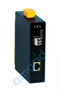 (STEZ-MC-GETH-GSFP) Медиаконвертер, 1 порт SFP 100/1000Base-X, 1 порт Ethernet 10/100/1000Base-TX RJ45, 12-48VDC/18-30VAC резервированное питание, -40 до 75⁰C, STEZ, 70210017