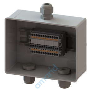 (КФК-Пл-12КНБ-2,5-15011070-3М20) Коробка 165x124x84 мм, Push-in, Пластик, STEZ, 12301334